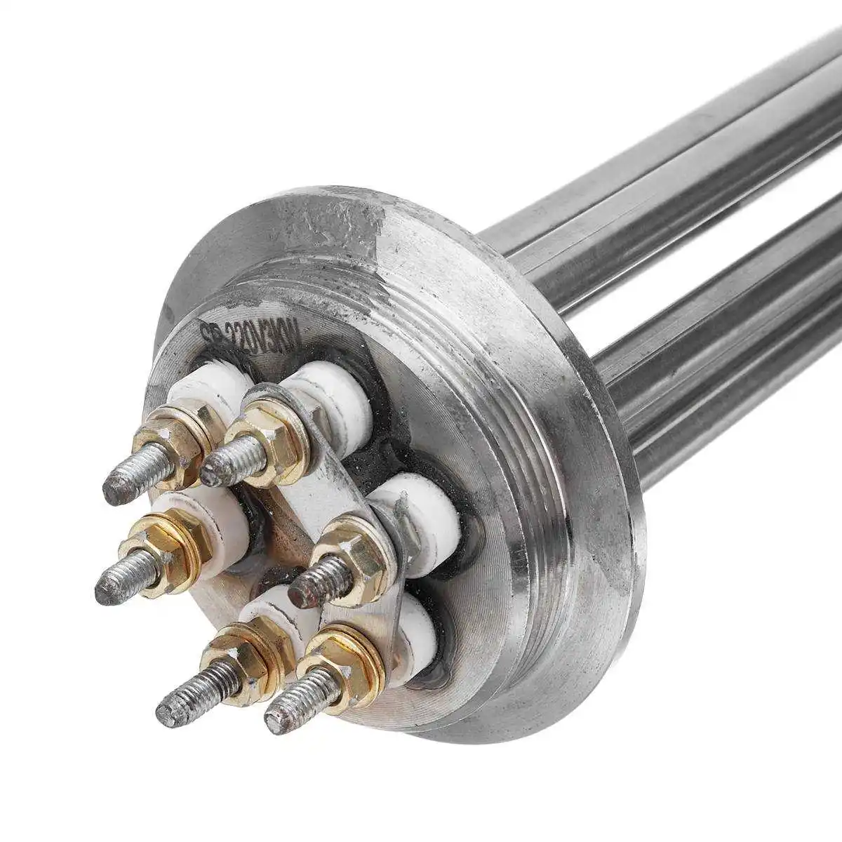 

2" Tri-clamp (OD63) Electrical Heating Element Immersion Water Heater 220V All 304SUS Water Oil 63mm Flange Disc Heating Tube