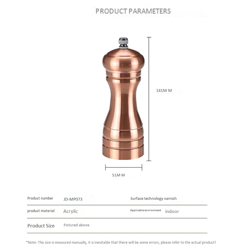 

Acrylic Combo Pepper Mill and Salt Shaker With Adjustable Coarseness Ceramic Mechanism, Easy to Use