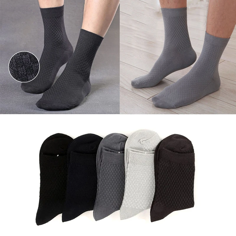 10Pairs High Quality Men's Socks Polyester Men's Socks Business Breathable Deodorant Compression Socks Casual Long Male Sock