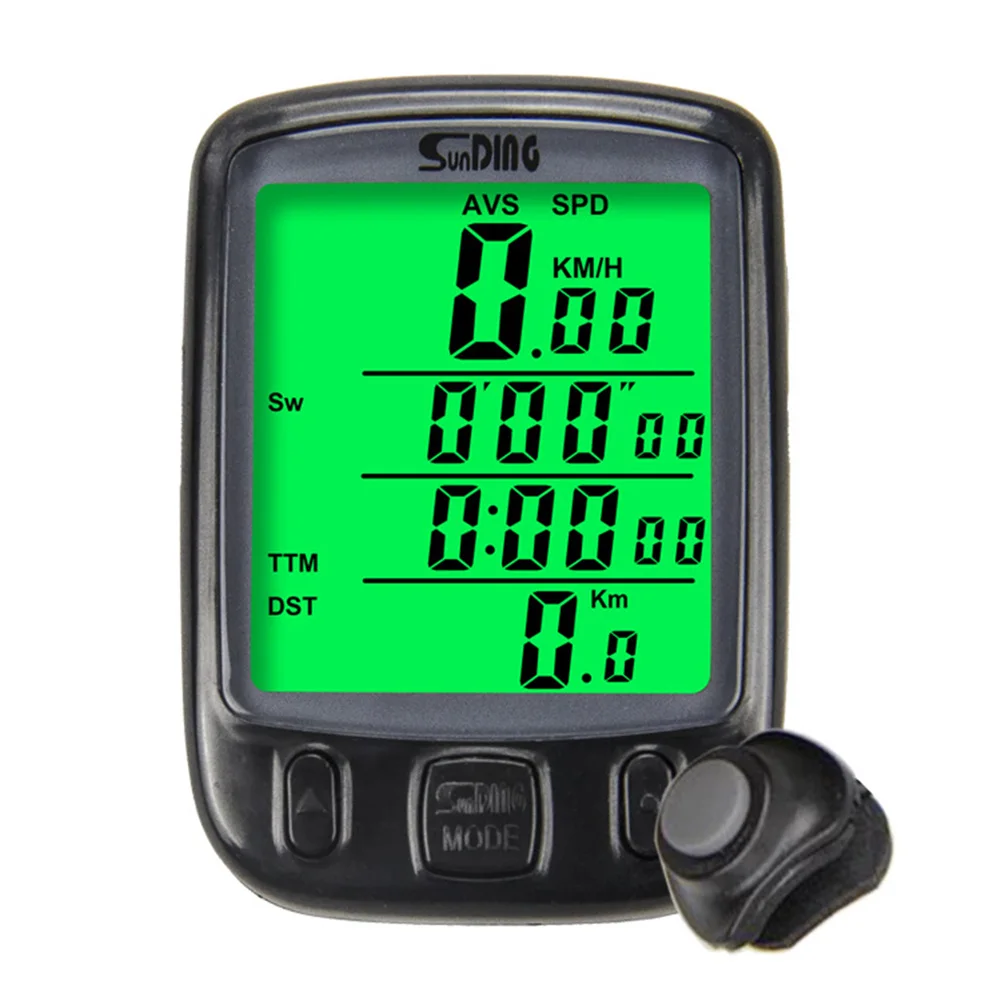 

SUNDING LCD Digital Computer Bicycle Wireless Bike Backlight Speedometer Waterproof Outdoor Cycling Odometer