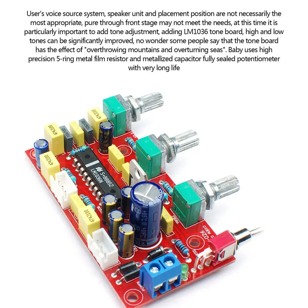 LM1036 OP AMP HIFI усилитель предусилитель громкости тон эквалайзер плата управления DIY