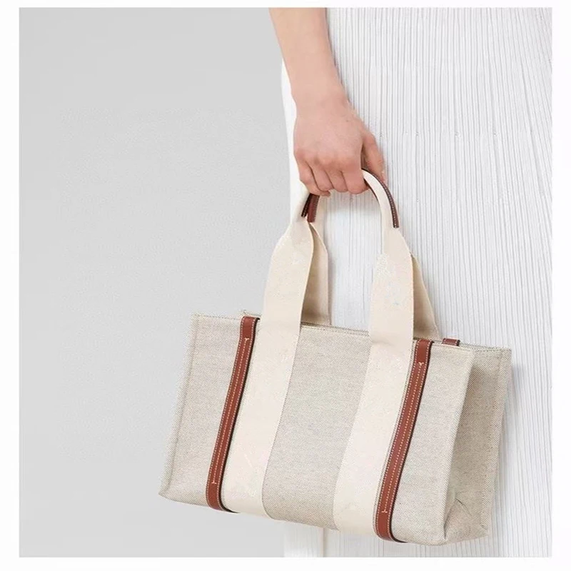 

Новинка 2021, холщовая японская Сумка-тоут с надписью, полосатая сумка через плечо, Повседневная модная женская вместительная трендовая сумк...