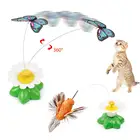 Автоматическая электрическая вращающаяся игрушка для кошек, вращающаяся летающая птица, Бабочка, кошка, котенок, интерактивные тренировочные игрушки, упражнения для домашних животных, игрушка для кошек