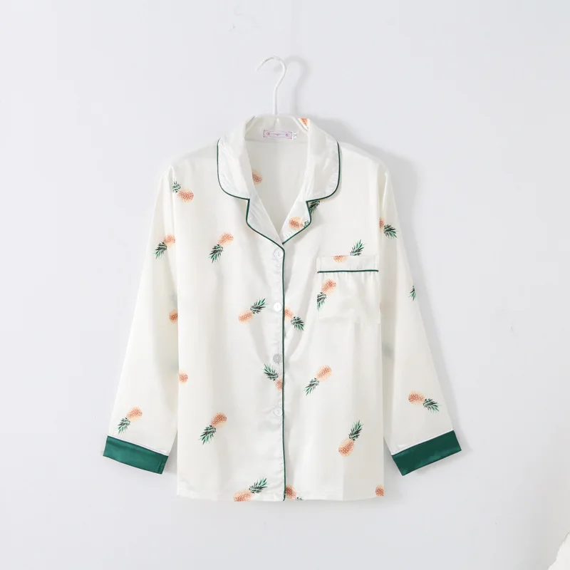 Женский пижамный комплект из 7 предметов шелковые элегантные шорты с принтом топ