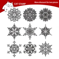 different snowflakes transparent clear stamps for scrapbooking card making photo album silicone stamp diy decorative crafts