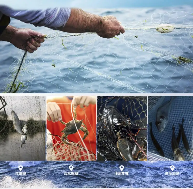 

Landing Net Fish Cast Net Fishing Network USA Fishing Trap Hand-throw Fly Fish Network With Iron Sinkers Netting Fish Net