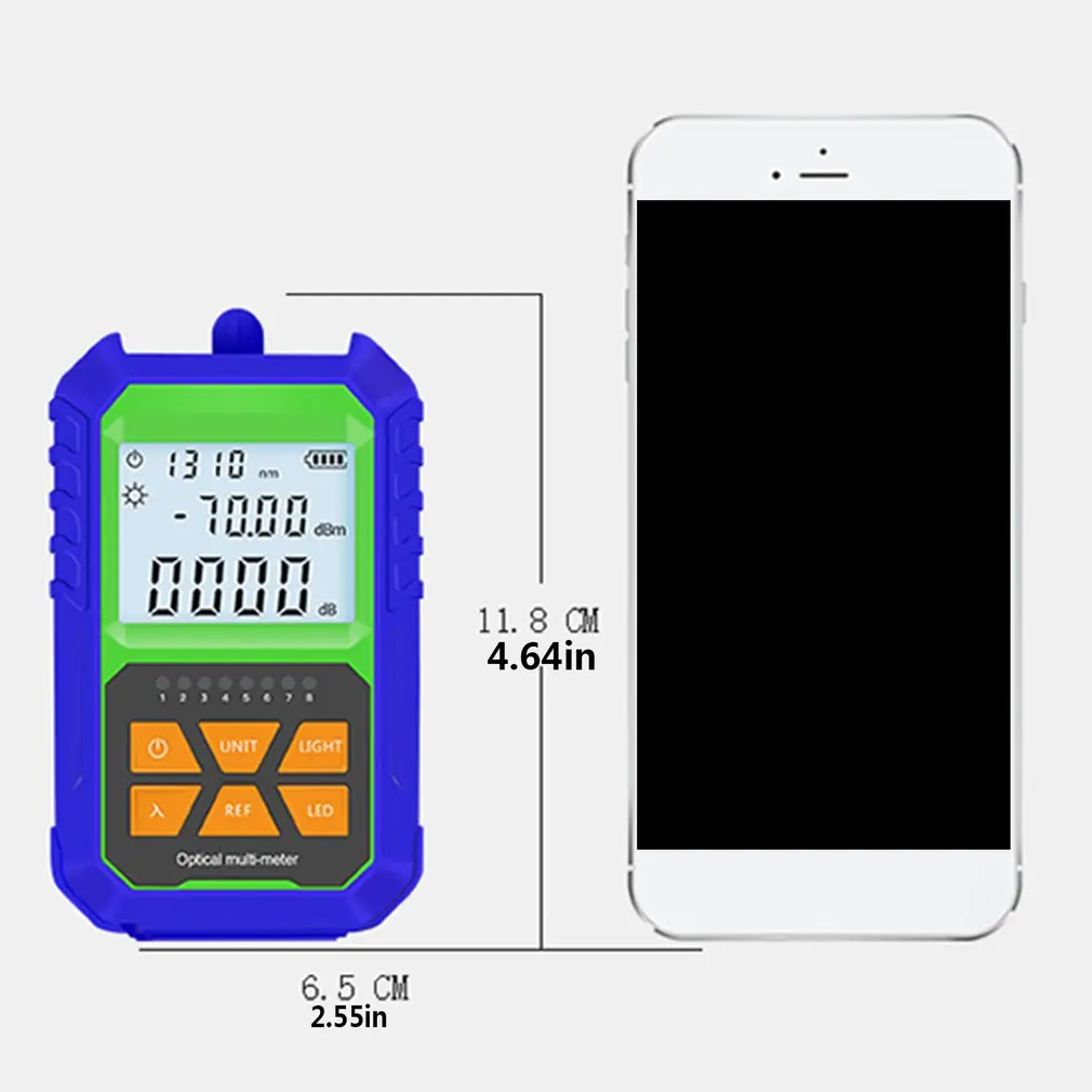 

Lithium Battery Mini Portable Optical Power Meter Multifunctional Network Cable Detector Tester Light Decay Test