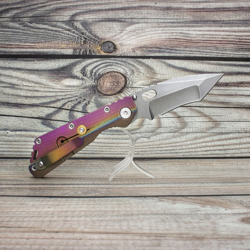 Складной нож злых глаз на заказ Strider SMF #63 модная титановая ручка высокая