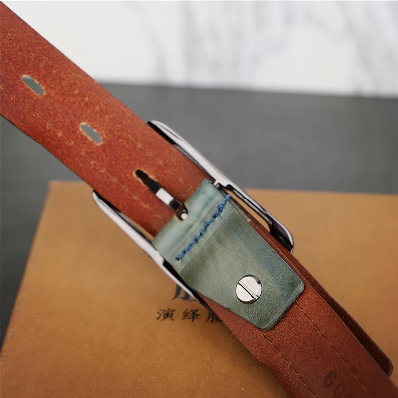Belts for Women Luxury Designer Brand Retro Hand Stitching Cowhide Fashion Wild  Jeans Belt