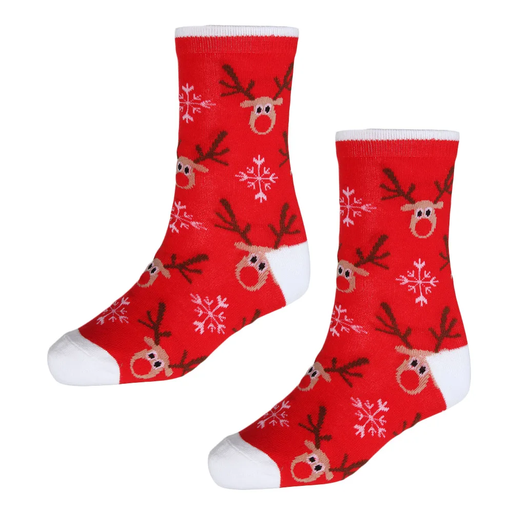 1 пара модных рождественских носков женские забавные зимние чулочно носочные
