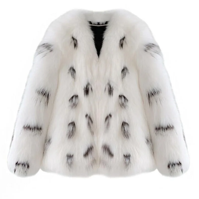 Women'S Fox Fur Coat Autumn Winter New Short Jackets Korean Style Slim Raccoon Clothes Fashion Casual Warm