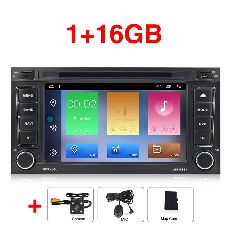 MEKEDE HD Автомобильный мультимедийный плеер Android 9,1 gps 7 дюймов 2 Din Авторадио для Volkswagen/Touareg Canbus Wifi FM радио USB DVR - Цвет: 16G