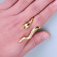 smooth snake ring gold silver color open ring lovers promise ring fashion anniversary personality daily jewelry lover gift