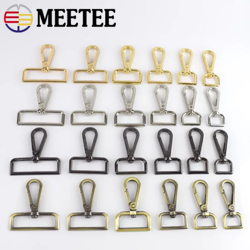 

5/10pcs Meetee 16-50mm Metal Buckles For Bag Strap Hanger Luggage Dog Collar Swivel Clasps Trigger Clips Snap Hook DIY Craft