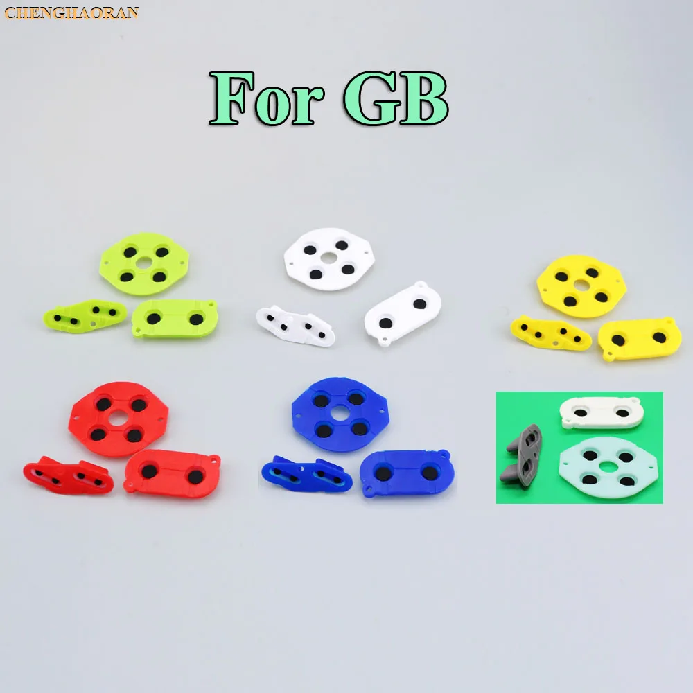 ChengHaoRan 2sets /lot 7colors For GameBoy Classic GB Conductive Rubber Silicone Pads Buttons For Game Boy Classic Console D-pad