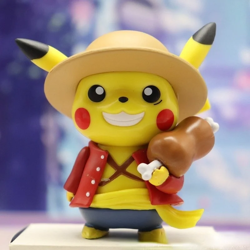 

Аниме Фигурка покемона, один кусок, Luffy Pet Little Pikachu Buopikachu Q версия, кукла, модели, игрушки, украшения, рождественский подарок