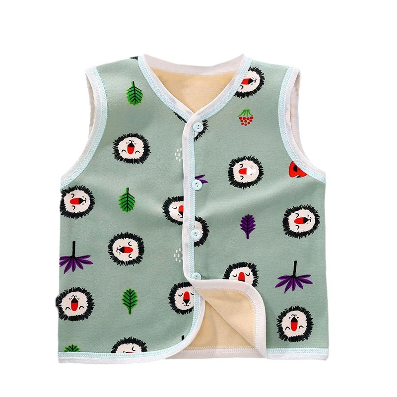 Children's Plus Velvet Vest For Boys Spring Autumn Wool Baby Fashion Waistcoat Girls Clothes Kids Tops Jackets | Детская одежда и