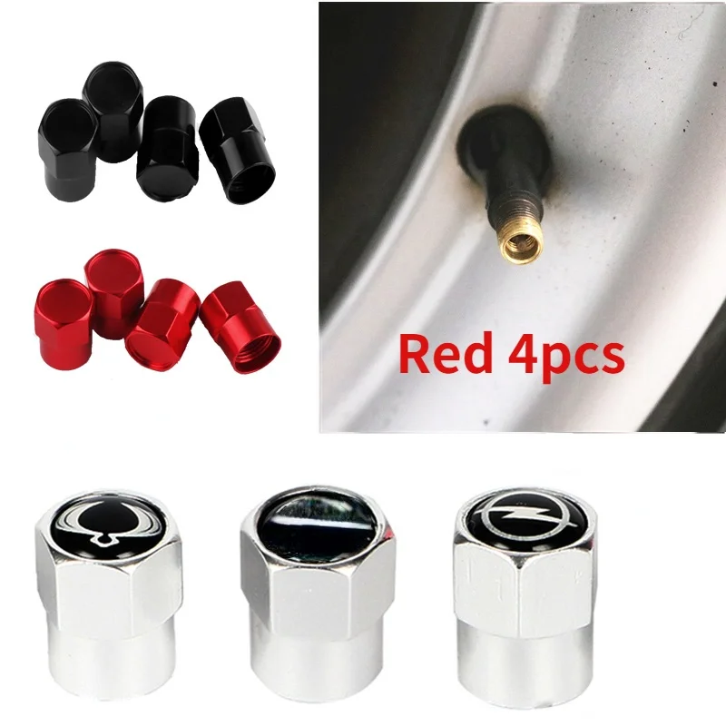 

4pcs/lot Red Car Tire Valve Stem Cap for Honda Audi Citroen Chevrolet Peugeot Hyundai Volkswagen Alfa Mental Tyre Dust Cover