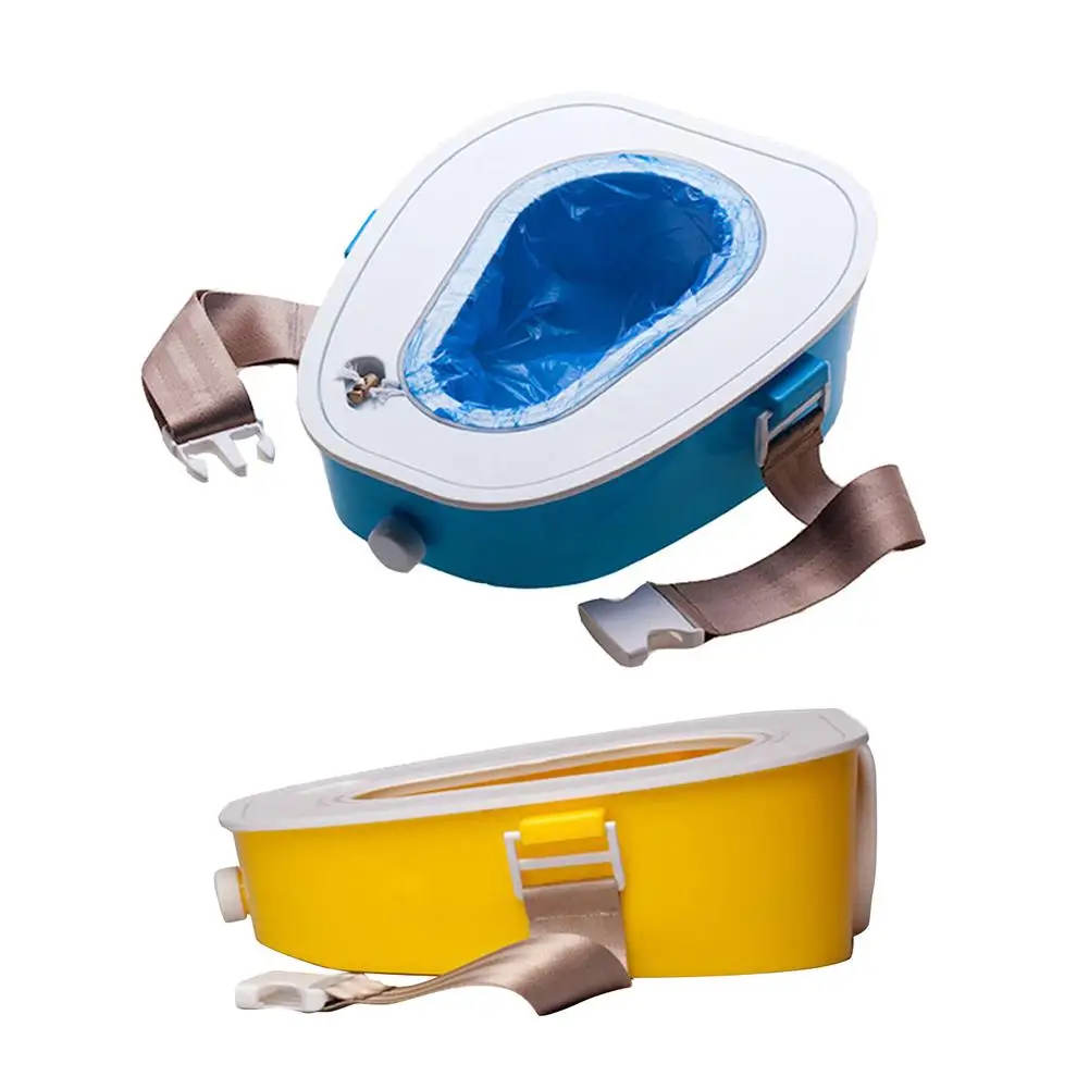 

Portable Mobile Commode Toilet Seat With10 Replacement Bag for Travel Hiking Long Trips Traffic Jam Camping Toilet Car Commode