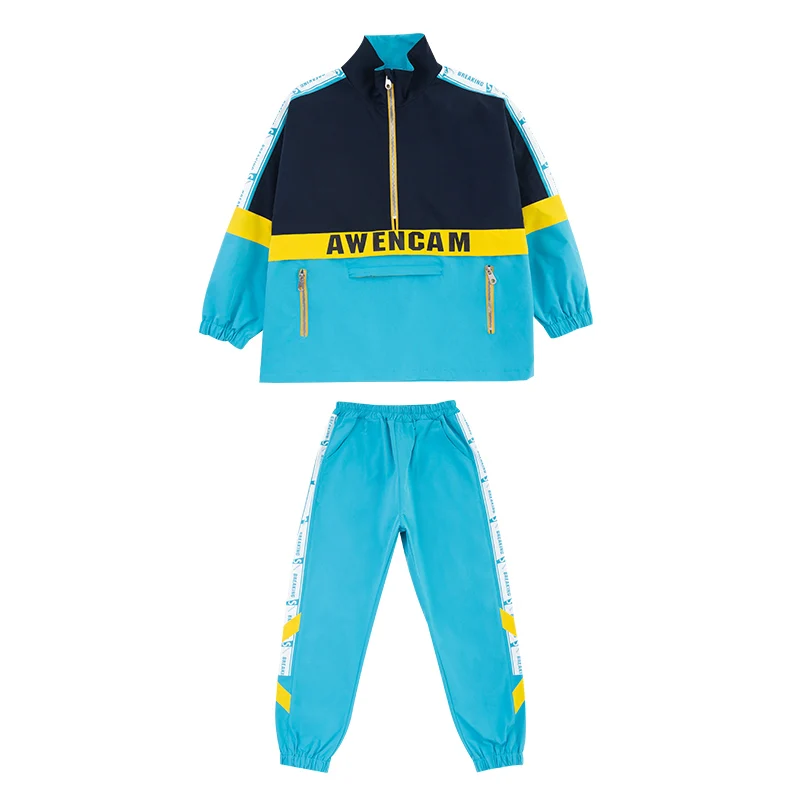 

2020 Children'S Hip Hop Suit Boys Handsome Windbreaker Suit Kids Jazz Dance Performance Costumes Girls Street Dance Clothing