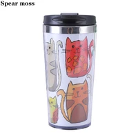new 304 stainless steel double layer thermal insulation cup business office outdoor travel portable coffee cup large capacity