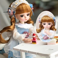 30cm bjd doll 21 movable jointed diy bjd dolls princess dress toys bjd changable long hair diy toy make up gift for girls