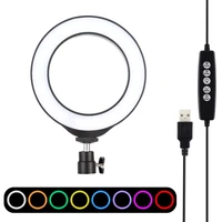 4 7 inch 12cm usb rgbw led dimmable ring light photography fill light youtube vlogging photography video lights