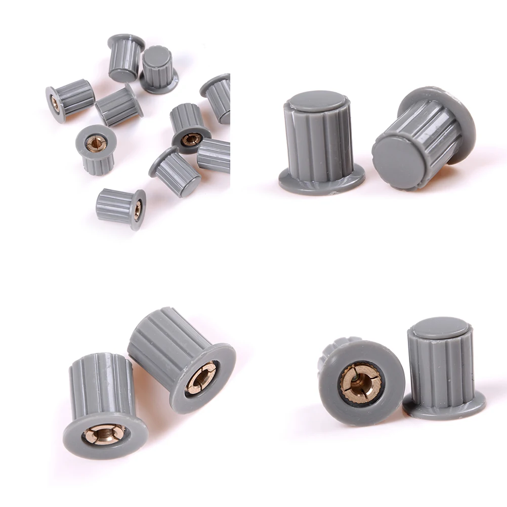 ZLinKJ 10 Pcs 4mm Shaft Insert Dia Brass Tone Core Potentiometer Control Knobs | Обустройство дома
