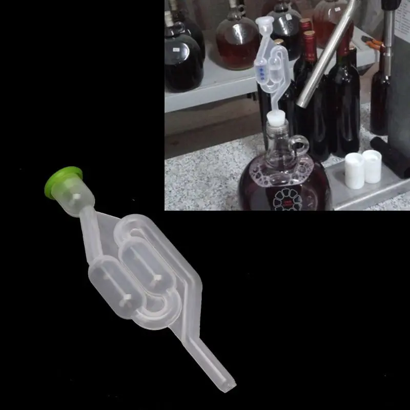 

5Pcs Plastic Fermenting Air Locks Twin Bubble S Types Wine Airlocks Fermenter D5BD