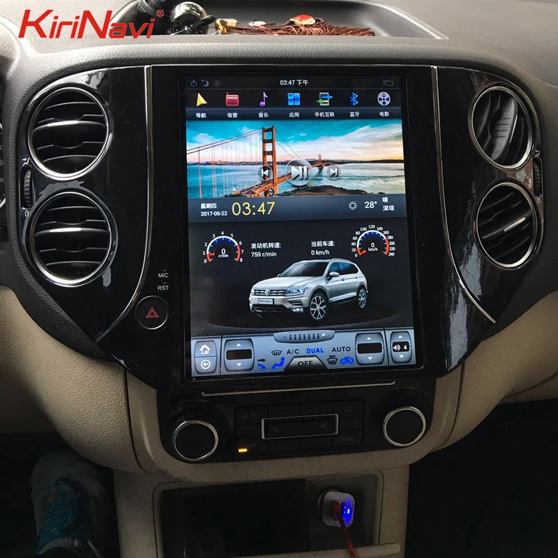 KiriNavi 10," вертикальный экран 1Din Android 8,1 автомобильный Dvd мультимедийный плеер для Volkswagen VW Tiguan автомобильный Радио авто Gps навигация