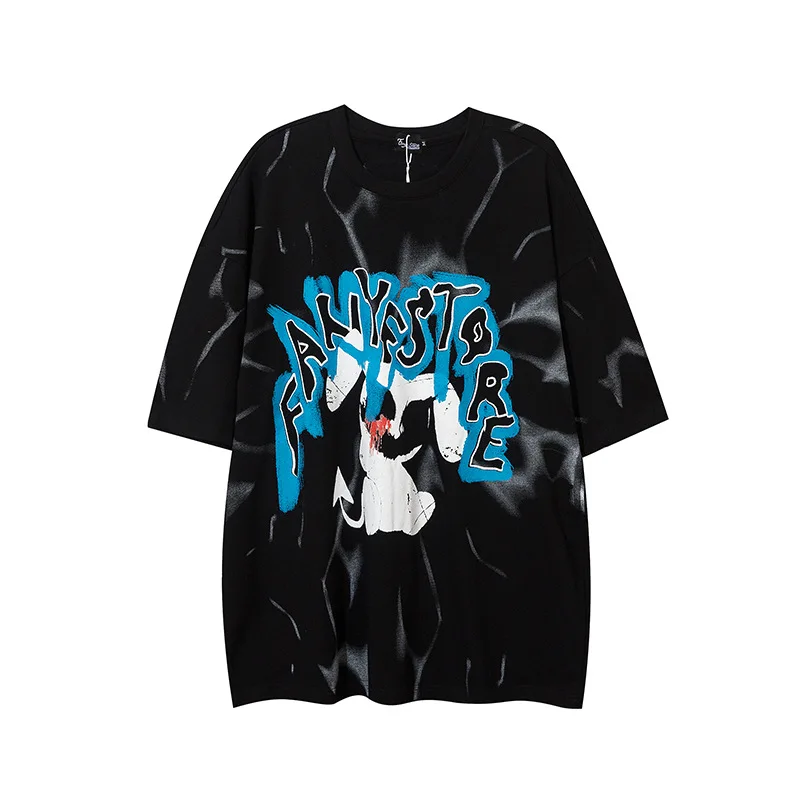 

2021 Summer T Shirt Oversized Hip Hop Streetwear Creative Printing Tshirt Harajuku Short Sleeve Loose T-Shirt Tops Tees WQ640