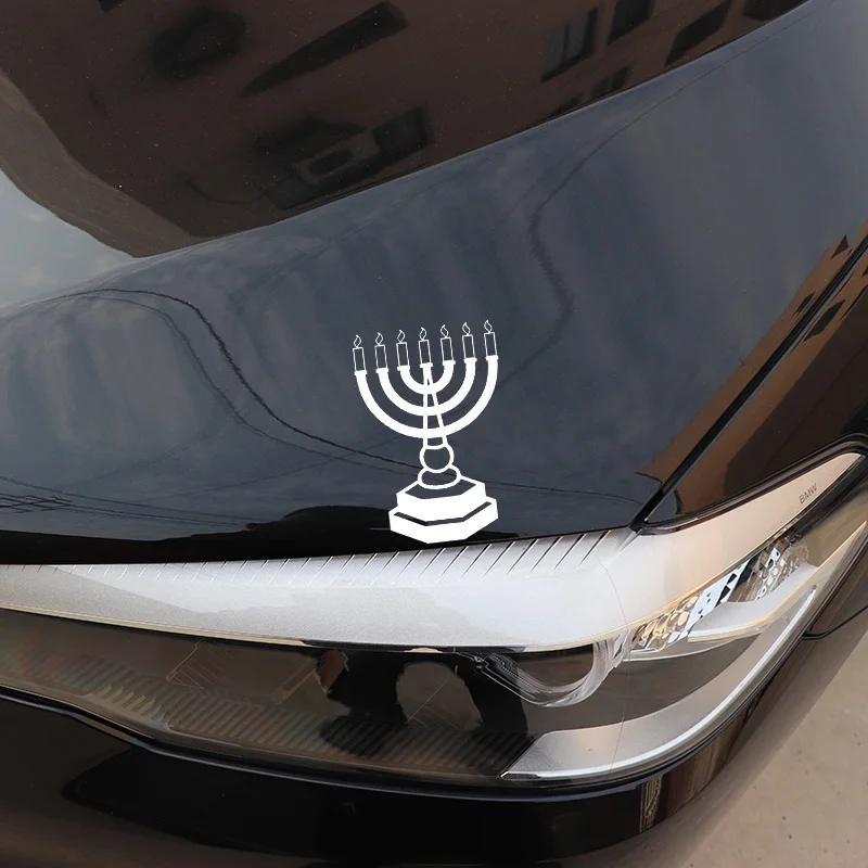 

YJZT 11.6X17.5CM Candlestick Funny Art Car Sticker Window Bumper Decoration Decals C25-1223