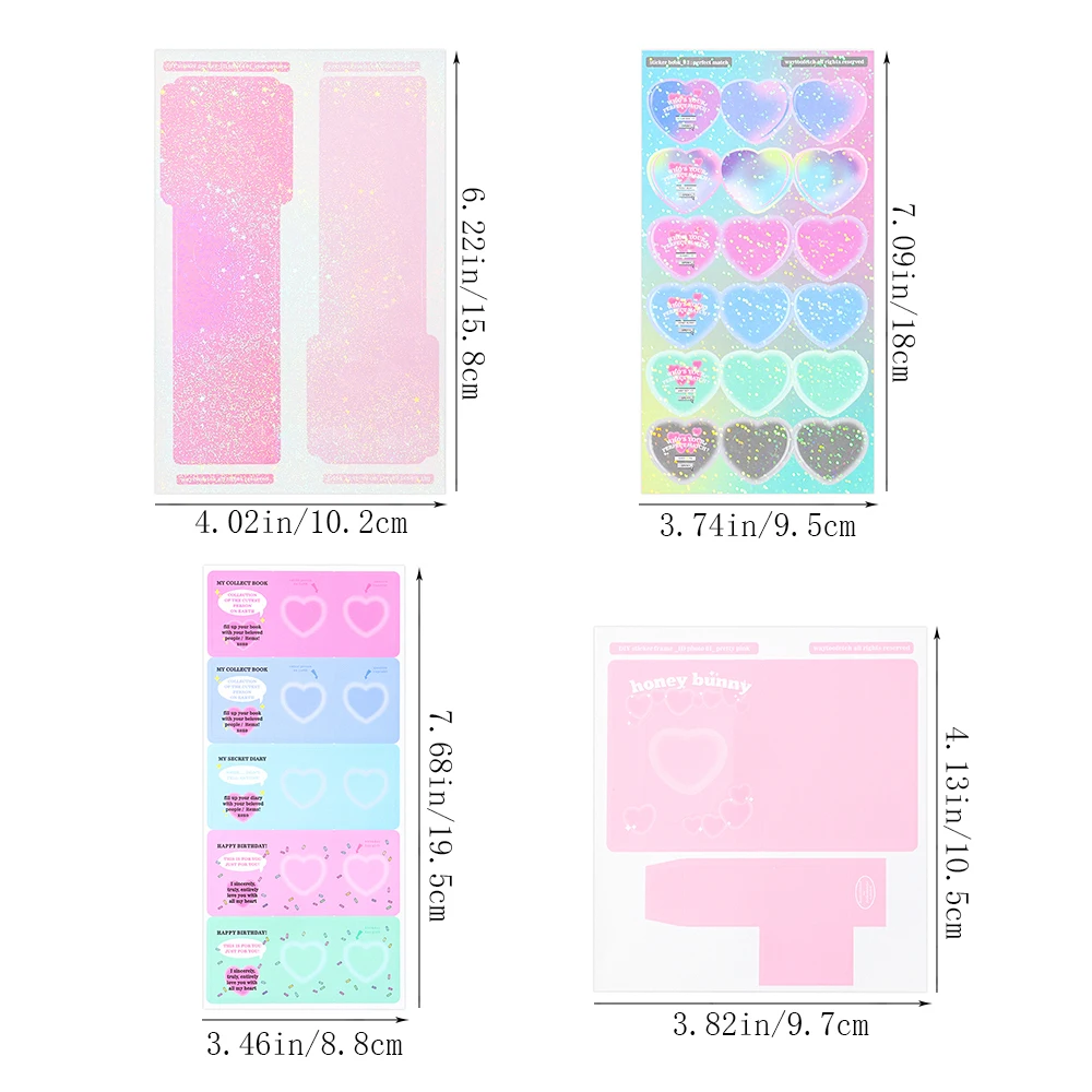 Фоторамка в форме сердца декоративная фоторамка альбом для карт наклейка ручная