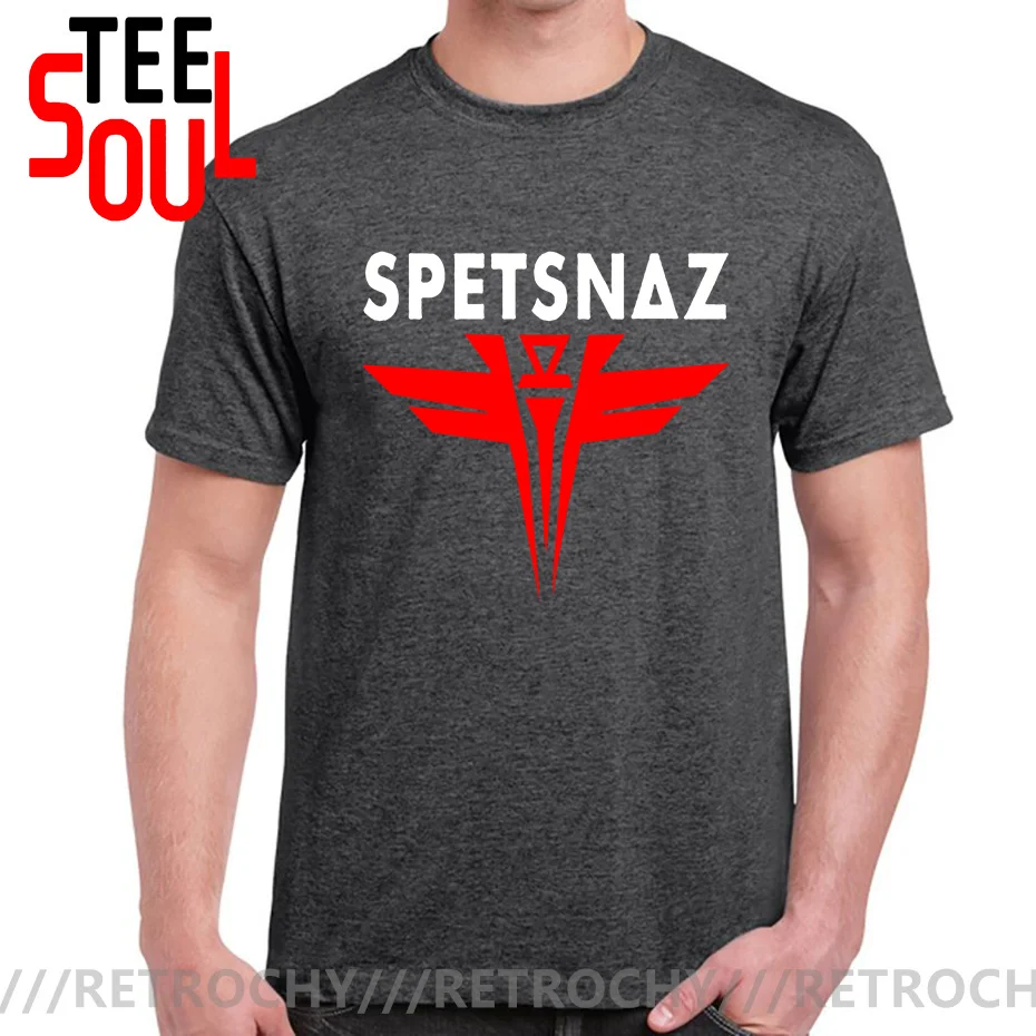 Винтажная советская армейская футболка 3D Россия спецназ GRU волк военный