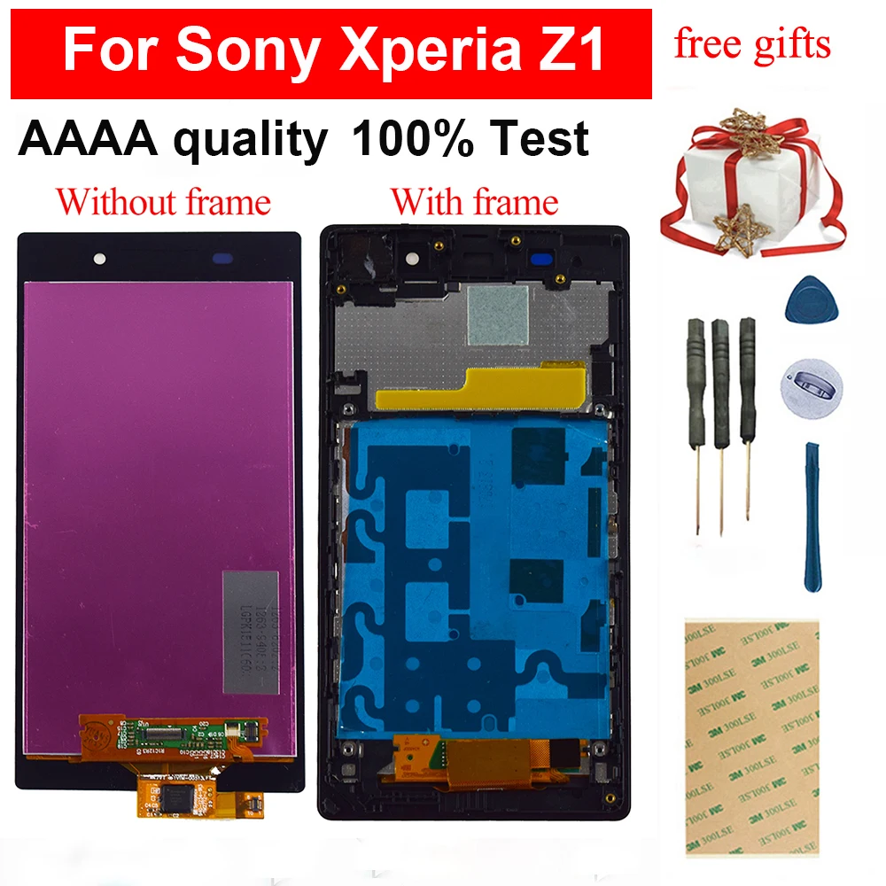 Для sony Xperia Z1 ЖК дисплей кодирующий преобразователь сенсорного экрана в сборе
