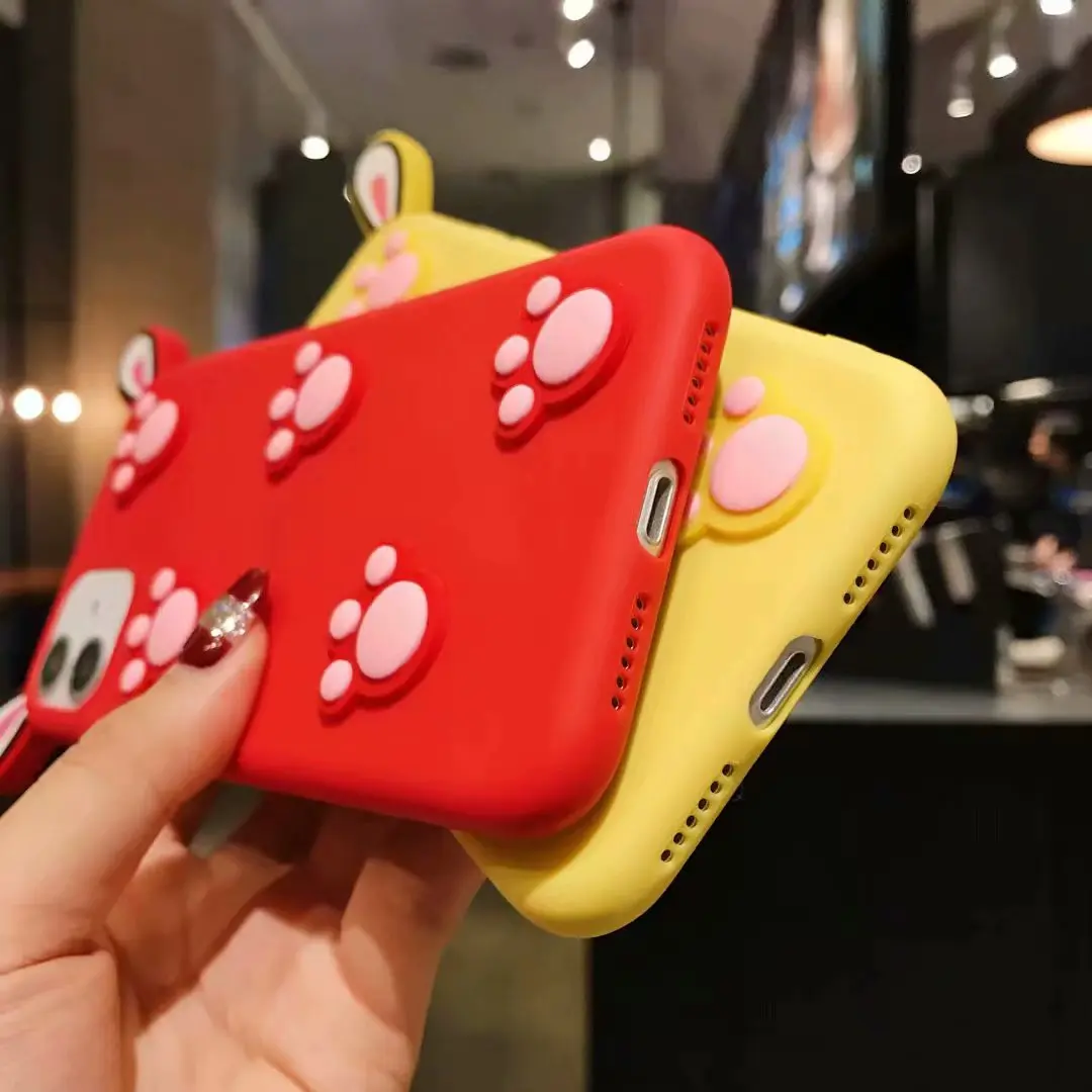 Cute 3D Cat claw Ear Cartoon soft Silica gel Phone Case For iPhone 11 and 11pro max 5 6 S 7 8 Plus X XR XS MAX cover |