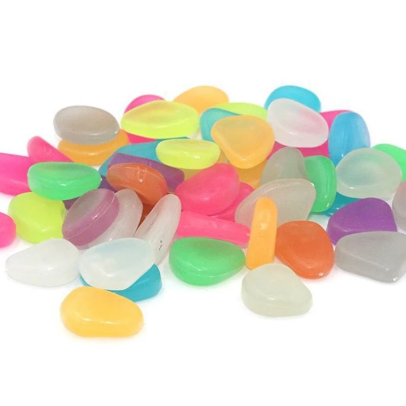 

300PCS Super Bright Luminous Rain Stone High Bright Luminous Pebble Fish Tank Luminous Decoration Home Decoration