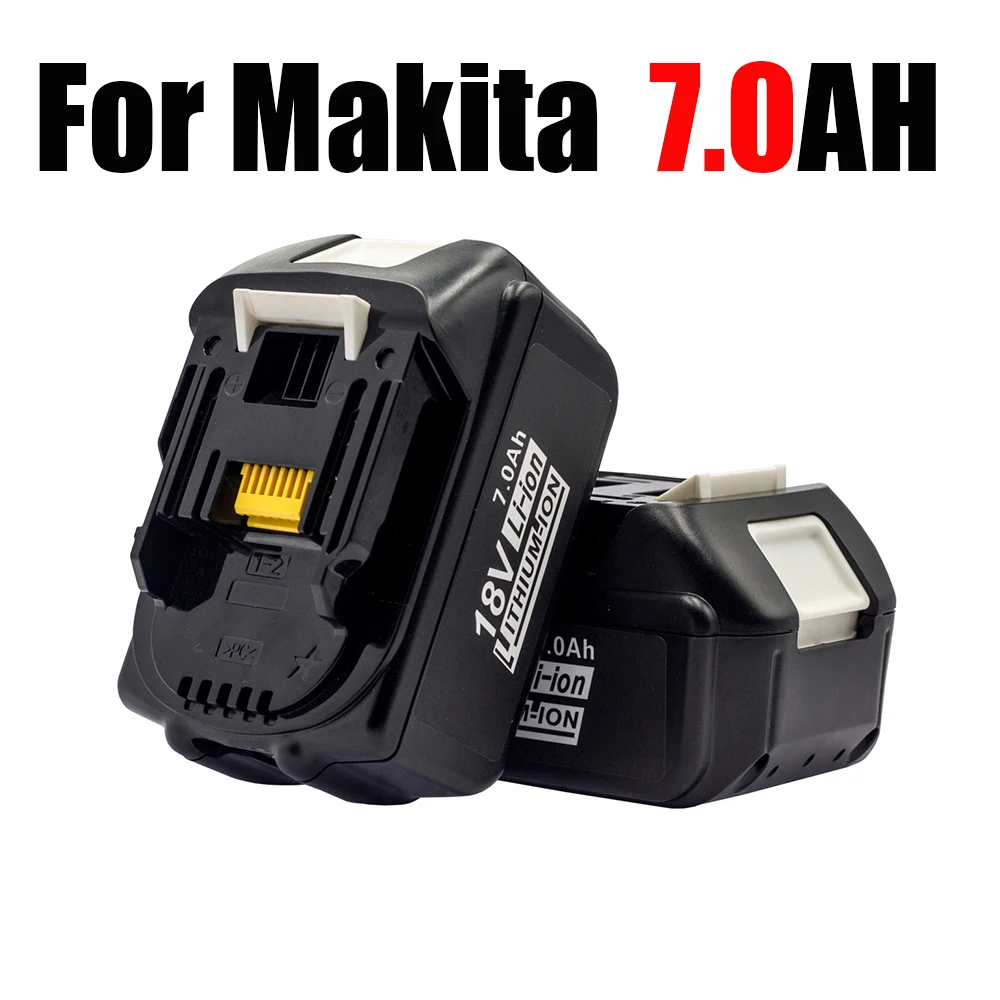 

100% For MAKITA battery 18V 7.0AH charger BL1830B BL1840B BL1840 BL1850B BL1860B BL1860 BL1850 DC18RCT DC18RC DC18SD for Drill