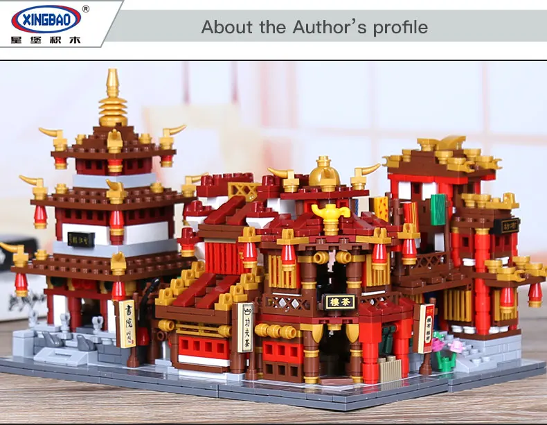 DHL XINGBAO 01020 китайская архитектура китайский театральный набор строительные блоки кирпичи детские игрушки для дня рождения