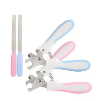 pet nail clipper scissors stainless steel cat dog claw cutter with file dog nail trimmer grooming tools pet products