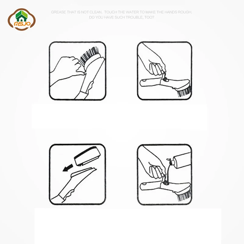 Губка диспенсер для жидкости 2 в 1|Чистящие щетки| |