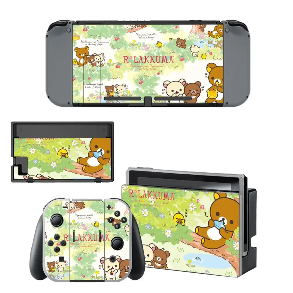 Наклейка Rilakkuma Korilakkuma Nintendo Switch наклейка s скины для контроллера консоли Joy