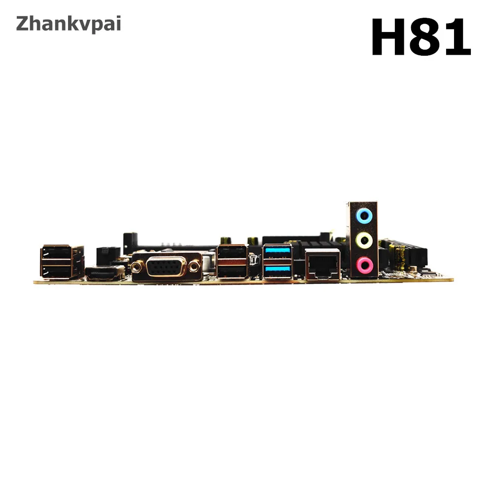 Настольная материнская плата Zhankvpai H81 LGA 1150 с процессором Intel Core i3-4160 двухъядерный