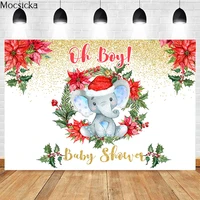 mocsicka oh baby photography background christmas baby elephant garland decoration props baby shower photo backdrop banner