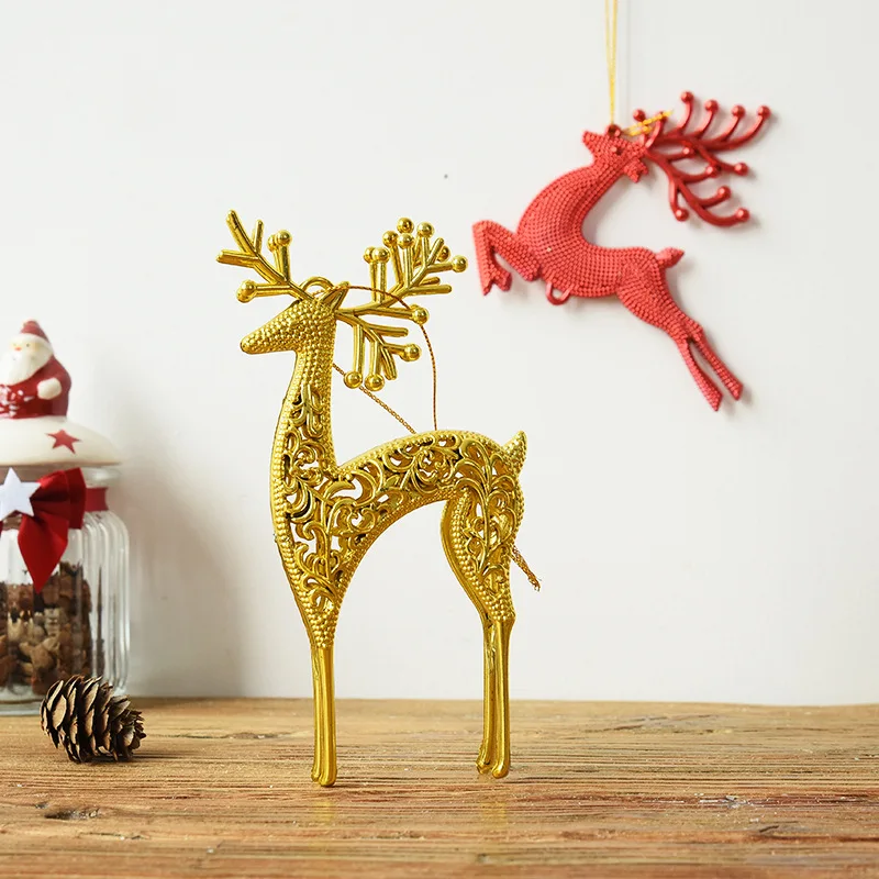 3 шт./лот золотые серебряные красные милые олени подвесные украшения для