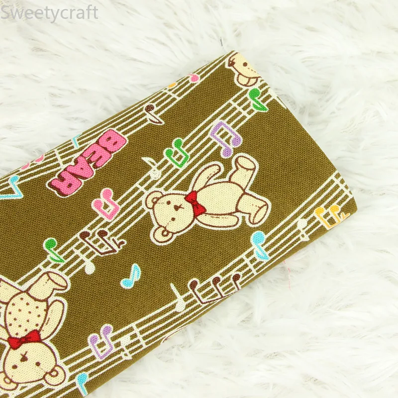110x45 см плотная хлопчатобумажная ткань наполовину двора печать нот для
