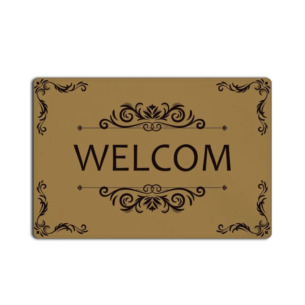 Персонализированные Добро пожаловать печать входной коврик нетканый материал
