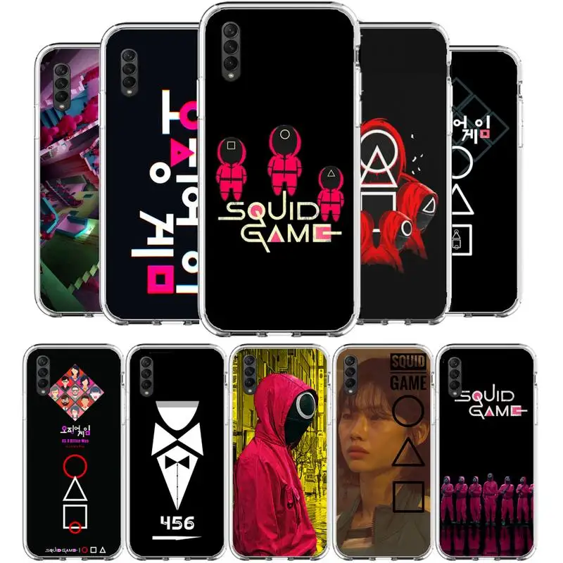 

Squid Game Phone Case For Samsung Galaxy S10 S20fe S21 S30 plus ultar S6 S7 S8 S9 edge 5g clear cover