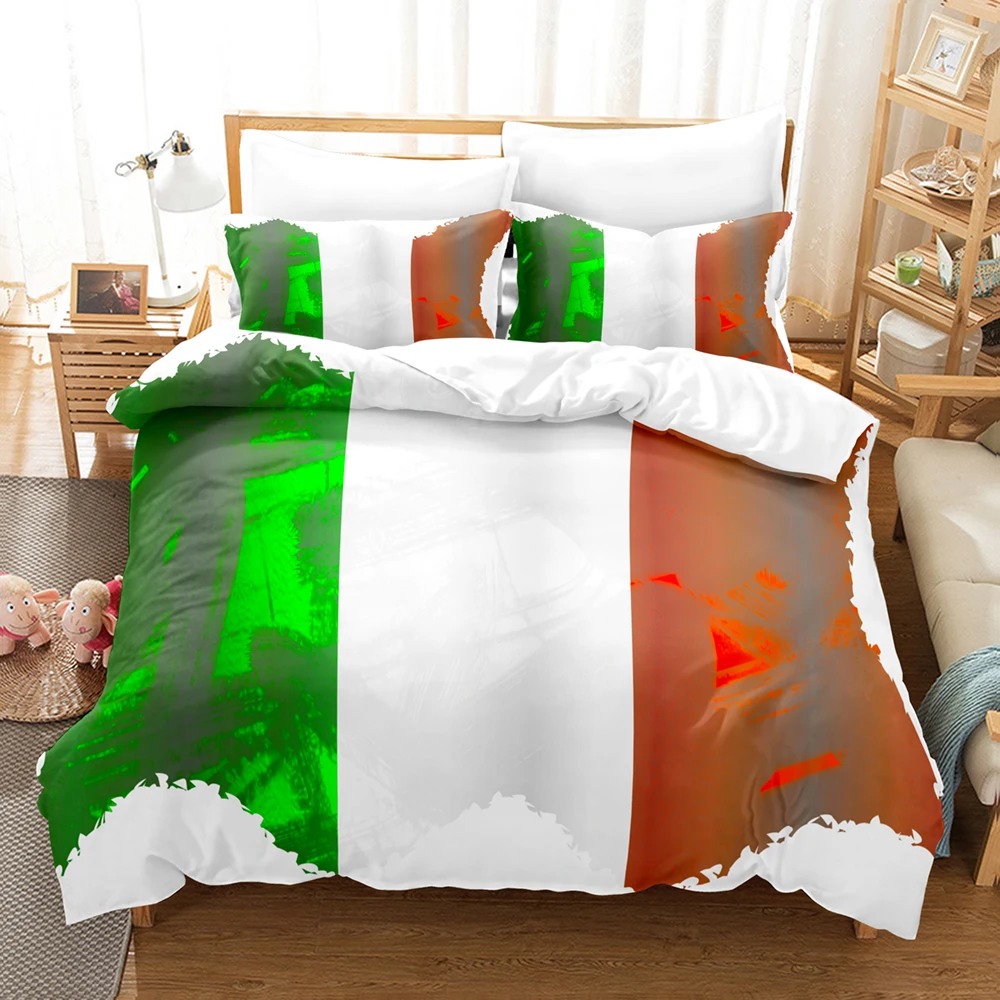 

Ireland Flag Bedding Set Single Twin Full Queen King Size Europe America Developed Country Bed Set Kids Bedroom Duvetcover Sets