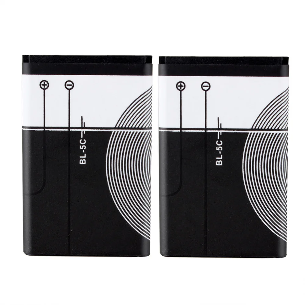 

2x 1020mah Phone Replacement BL-5C Battery + USB Charger For Nokia 1112 1208 1600 1100 1101 n70 n71 n72 n91 e60 BL5C BL-5C
